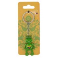 Frog-shaped keychain with Lithuanian tricolor heart
